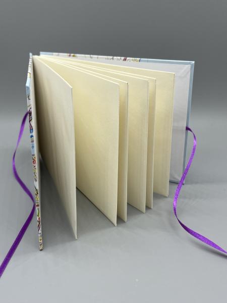 Buch Satinband handgebunden Notizen Steckfächer Seiten sammeln