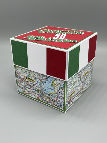 Geschenk Schachtel Überraschung Reise Gardasee Campingurlaub Italien