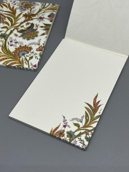 Notizblock Vorderseite Innenseite bunt weiß