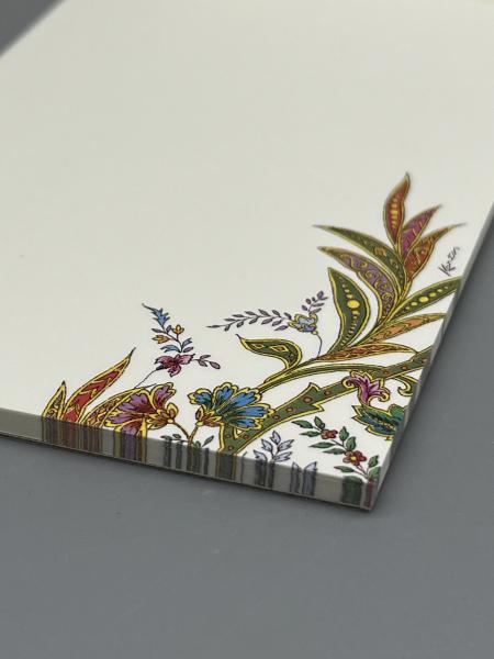 Notizblock Detail Ecke Ranken bunt