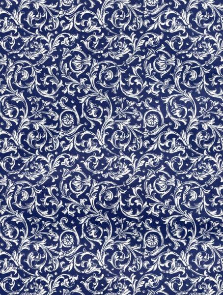 Geschenkpapier Blumen blau Einzelbogen Herstellerfoto Wirbel