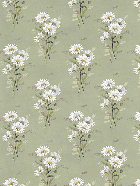 Geschenkpapier Golddruck Kartos Blumen Blüten weiß hellblau Einzelbogen Herstellerfoto