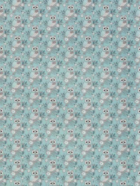 Geschenkpapier Eulen petrol grünblau Einzelbogen Herstellerfoto