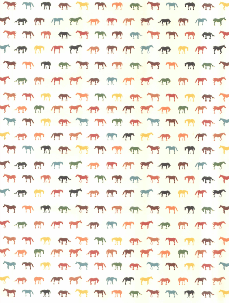 Geschenkpapier Pferde bunt Einzelbogen Herstellerfoto