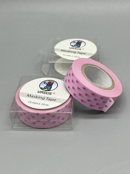 Klebeband Reispapier Herz rosa  Rollen