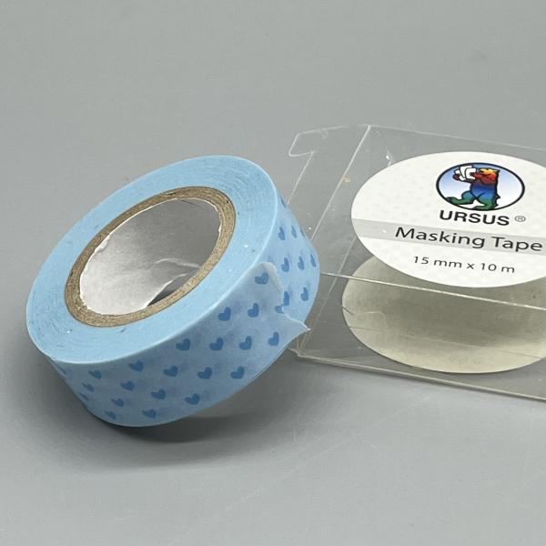 Klebeband Reispapier blau Herz Rollen Verpackung