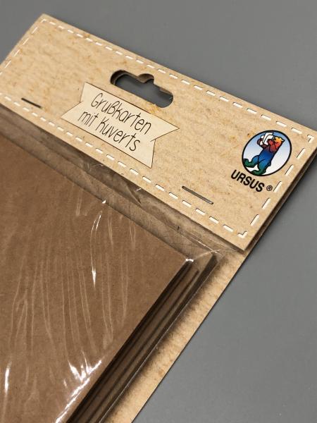 DIY Kraftkarton Briefumschläge Kartenrohlinge Sammelpackung Detail Logo
