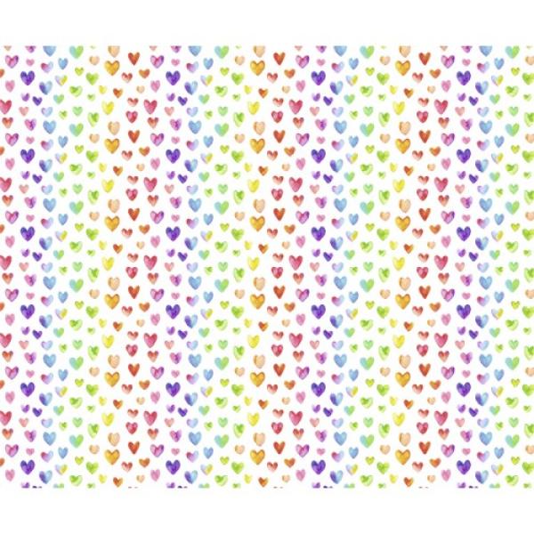 Bastelkarton bunt Bastelmaterial Herz Regenbogenfarben Rückseite A4