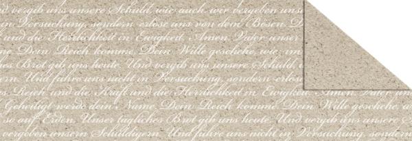 Bastelmaterial Karton sand Vaterunser Text
