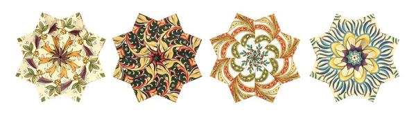 Bastelpapier Falten Weihnachten Geschenkpapier bunt florentinisch  quadratisch Sterne Beispiel