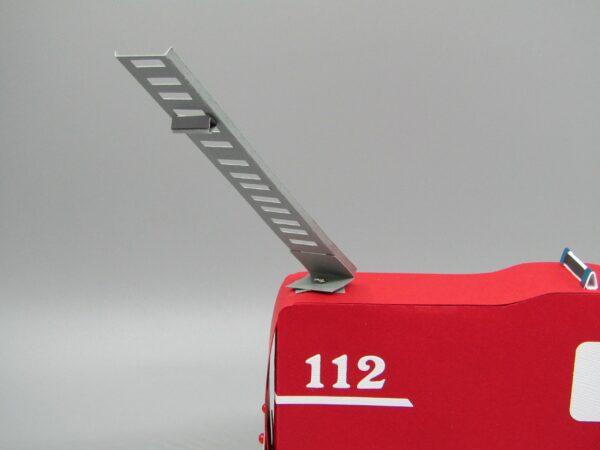 Geschenkschachtel Verpackung Gutschein Symbol Notfallfahrzeug Leiterwagen Feuerwehr 112 Leiter